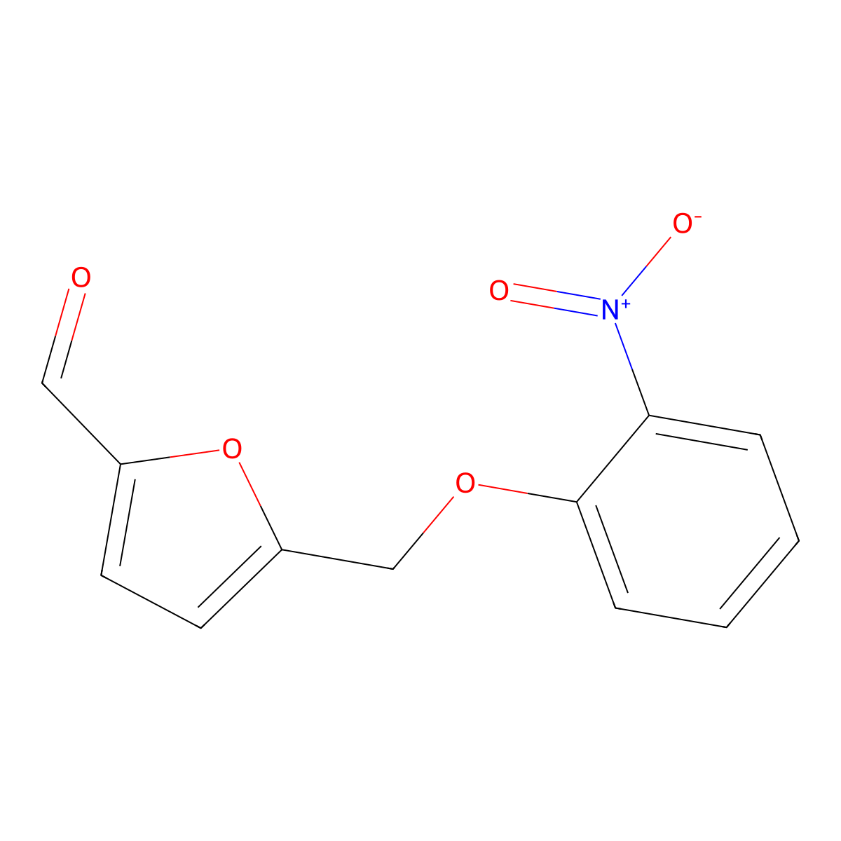 5-[(2-Nitrophenoxy)methyl]furan-2-carbaldehyde molecular structure, CAS 438221-76-2