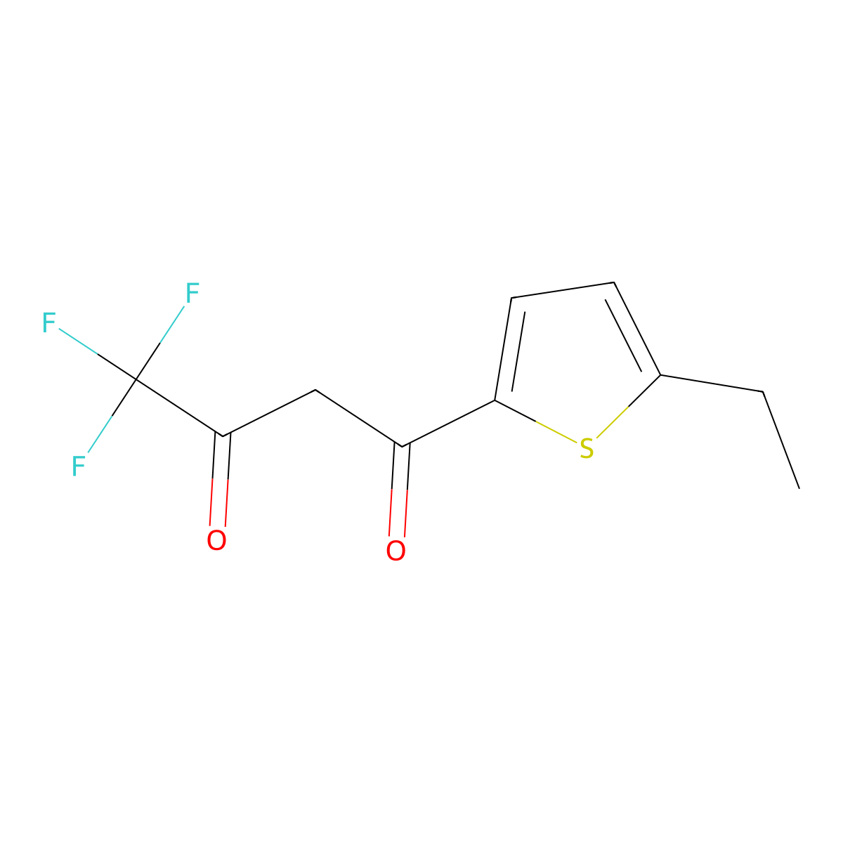 1-(5-Ethylthiophen-2-yl)-4,4,4-trifluorobutane-1,3-dione molecular structure, CAS 438222-02-7