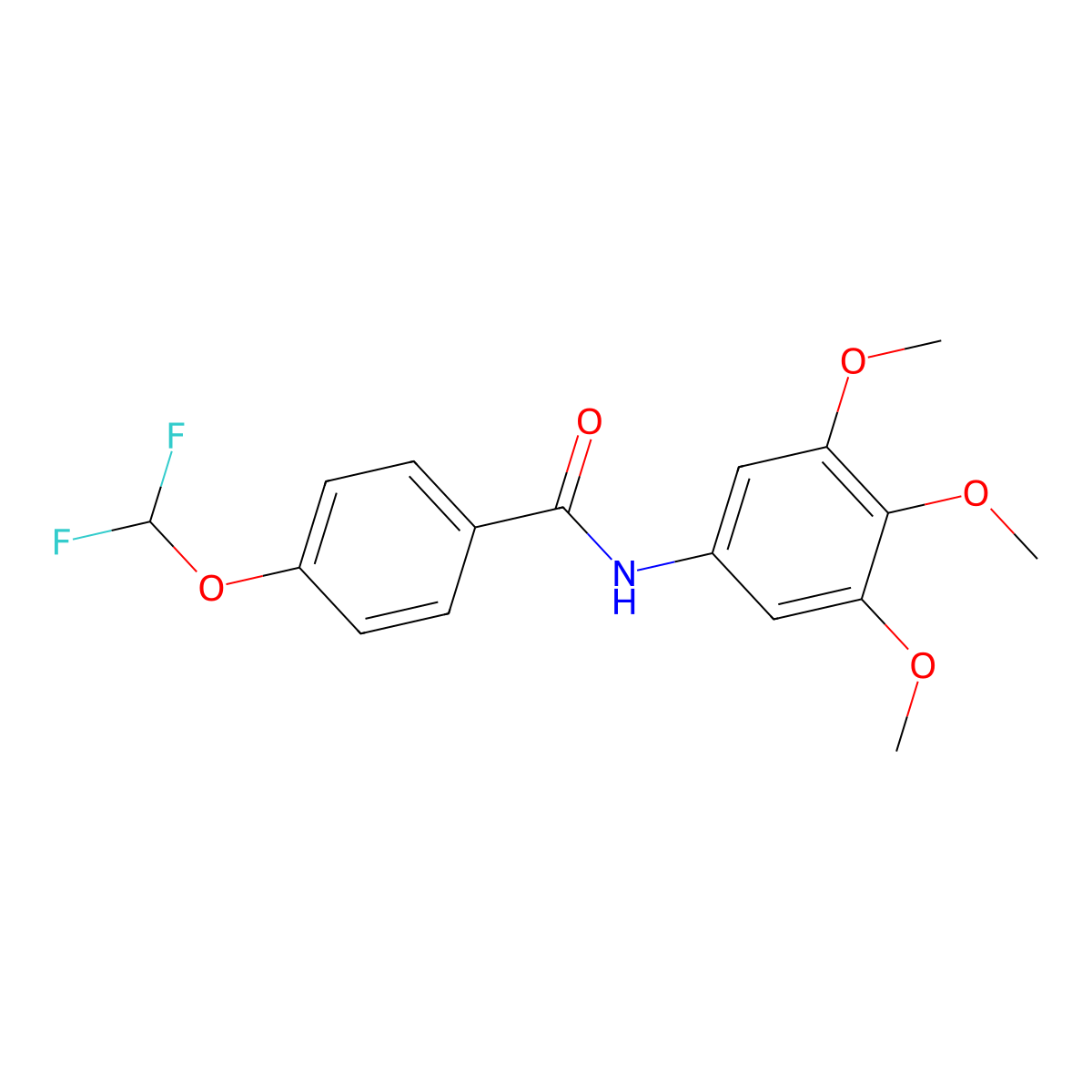 4-(difluoromethoxy)-N-(3,4,5-trimethoxyphenyl)benzamide molecular structure, CAS 438222-77-6