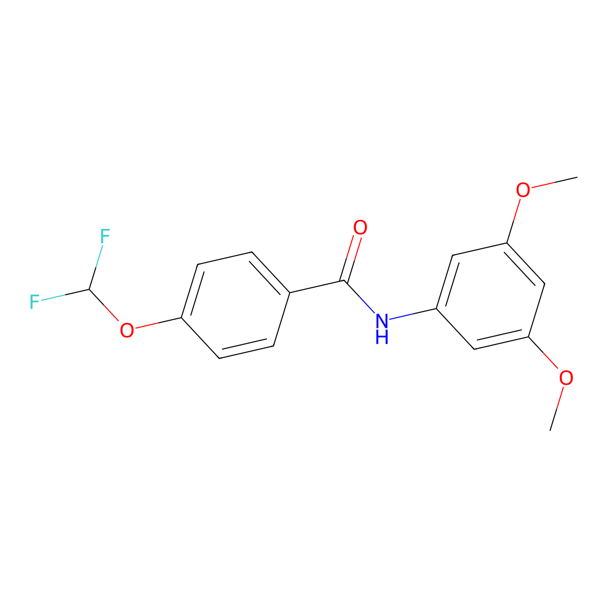 4-(difluoromethoxy)-N-(3,5-dimethoxyphenyl)benzamide molecular structure, CAS 438224-42-1