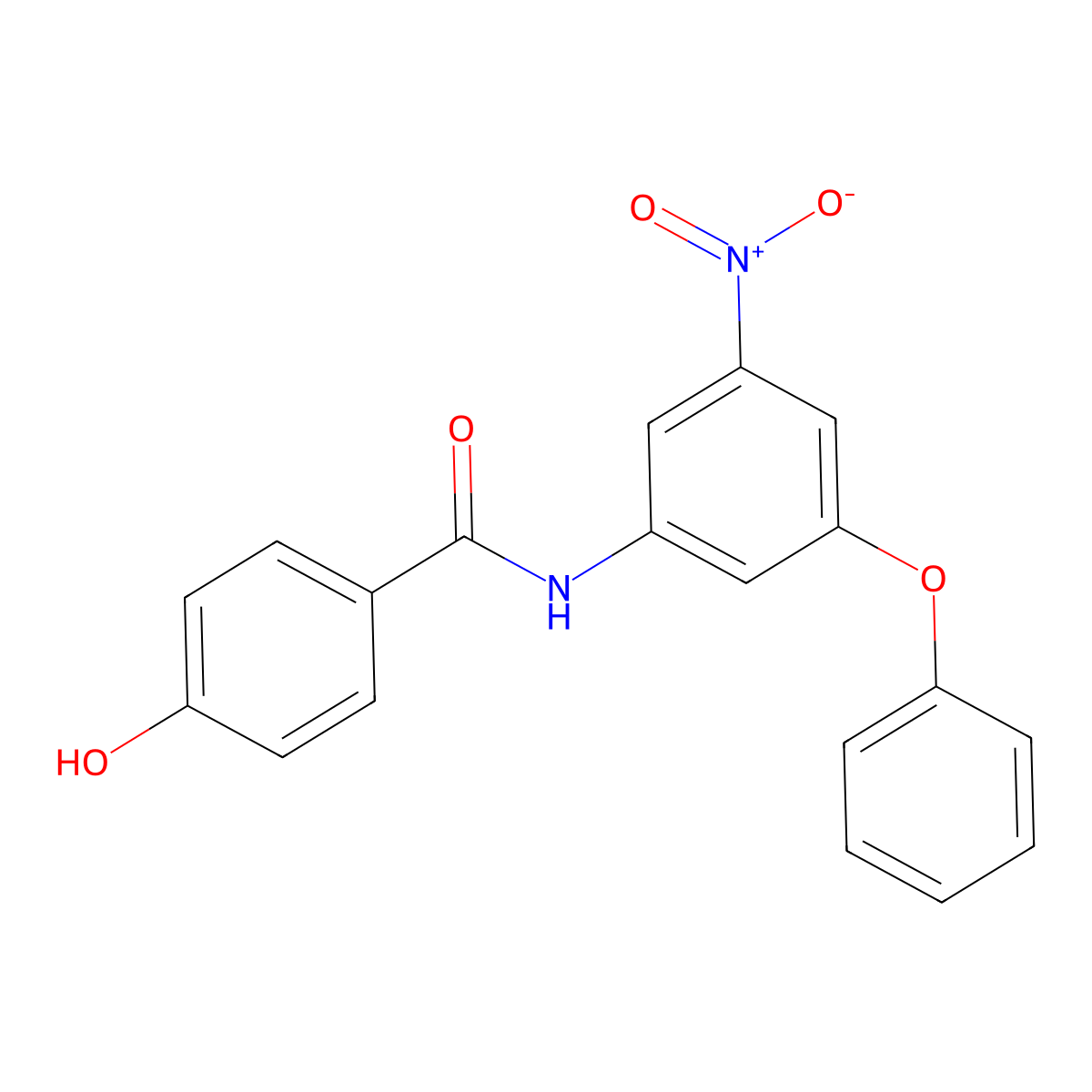 4-hydroxy-N-(3-nitro-5-phenoxyphenyl)benzamide molecular structure, CAS 438224-91-0