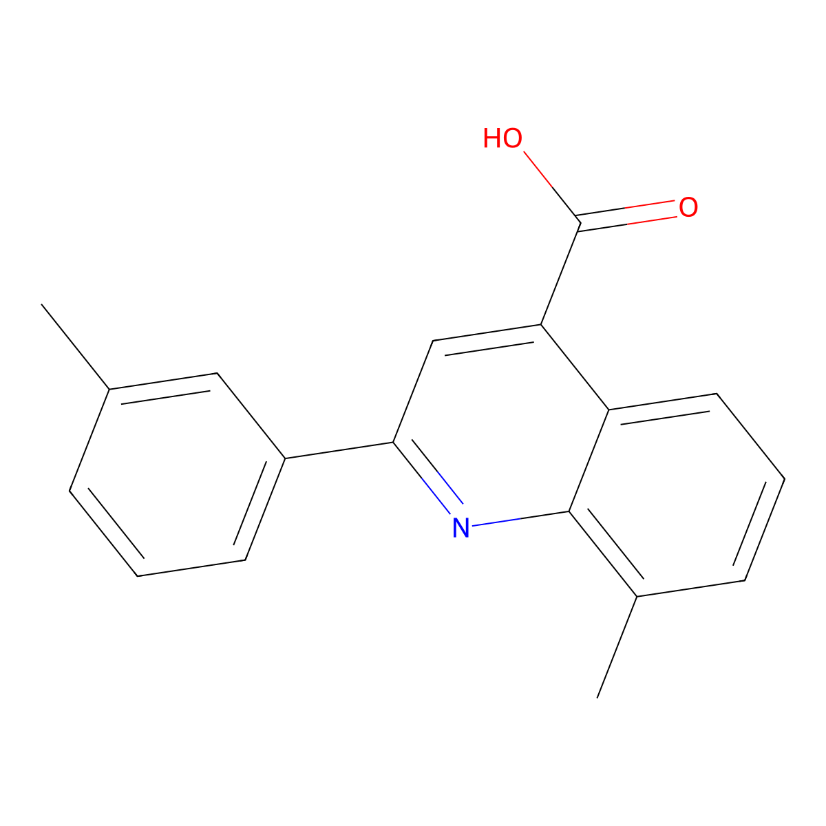 8-Methyl-2-(3-methylphenyl)quinoline-4-carboxylic acid molecular structure, CAS 438225-30-0