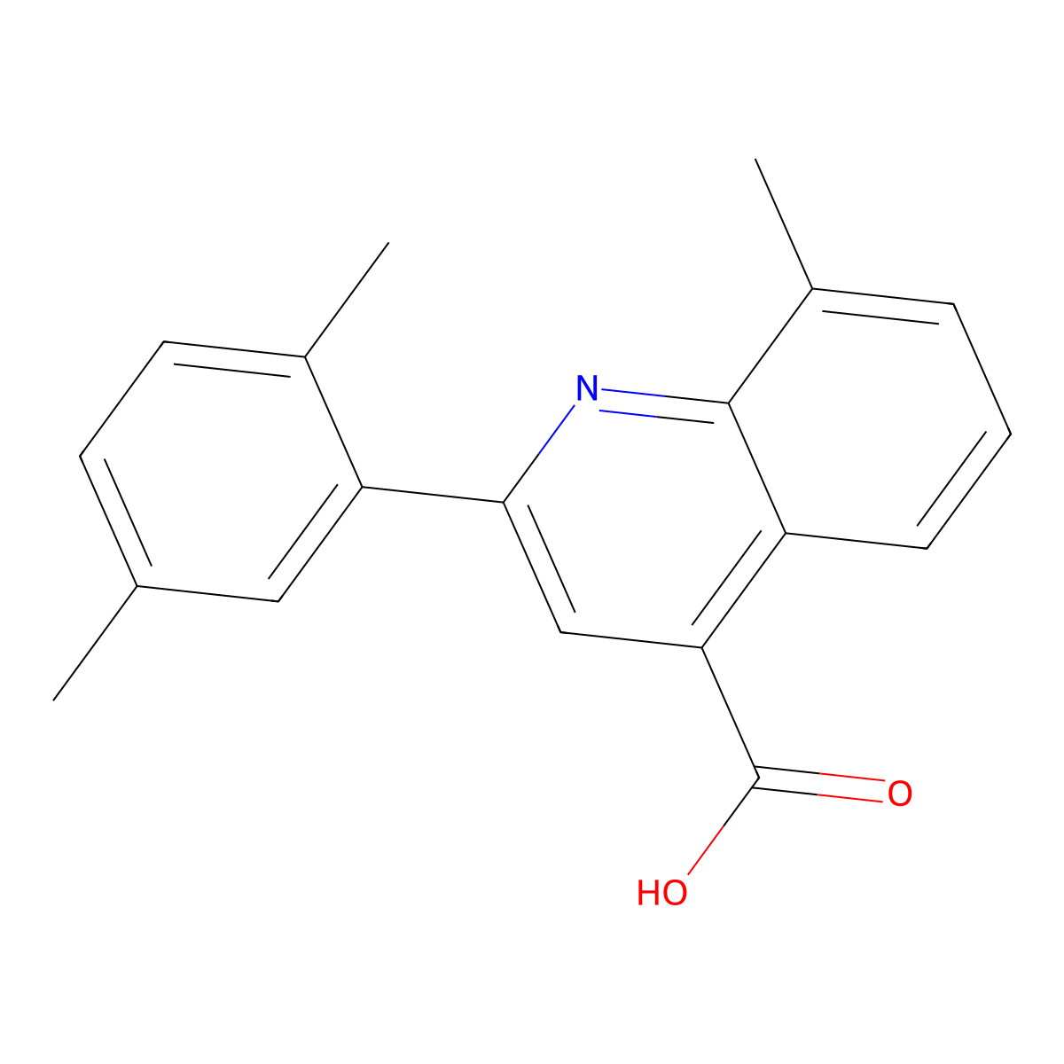 2-(2,5-Dimethylphenyl)-8-methylquinoline-4-carboxylic acid molecular structure, CAS 438225-43-5