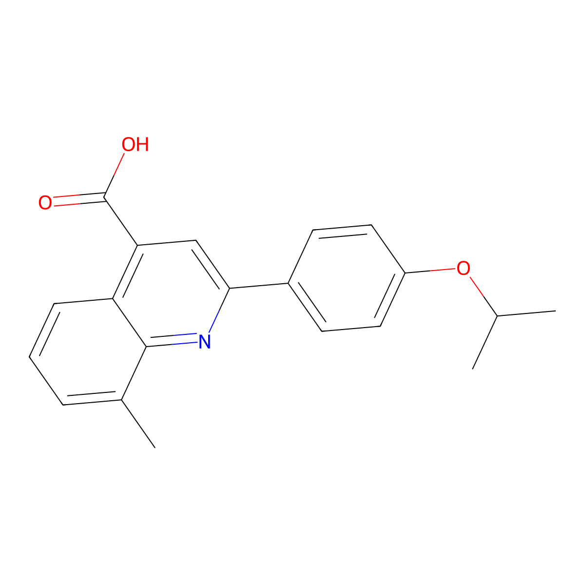 2-(4-Isopropoxyphenyl)-8-methylquinoline-4-carboxylic acid molecular structure, CAS 438226-06-3