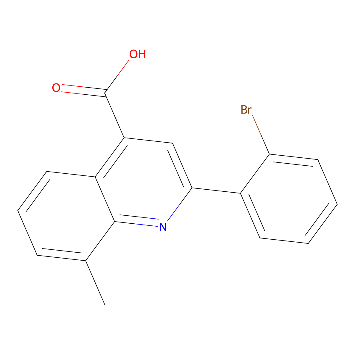 2-(2-Bromophenyl)-8-methylquinoline-4-carboxylic acid molecular structure, CAS 438226-48-3