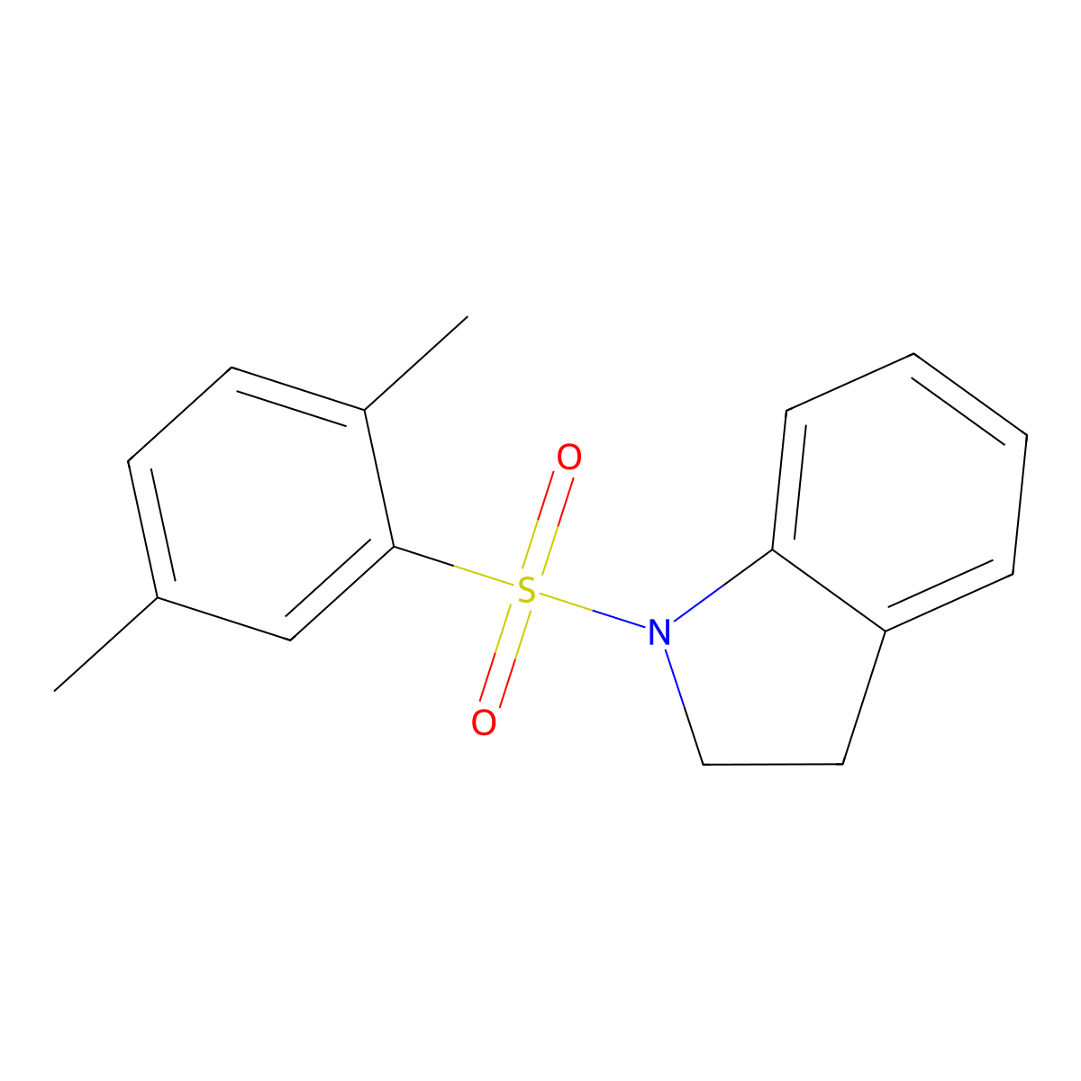 1-(2,5-Dimethylphenyl)sulfonyl-2,3-dihydroindole molecular structure, CAS 438226-76-7