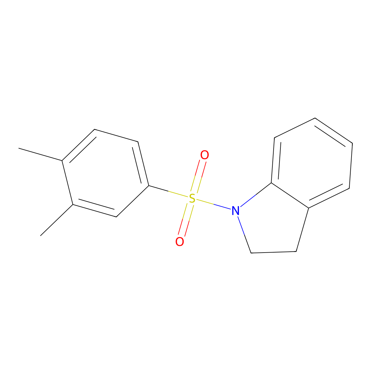 [(3,4-Dimethylphenyl)sulfonyl]indoline molecular structure, CAS 438227-53-3