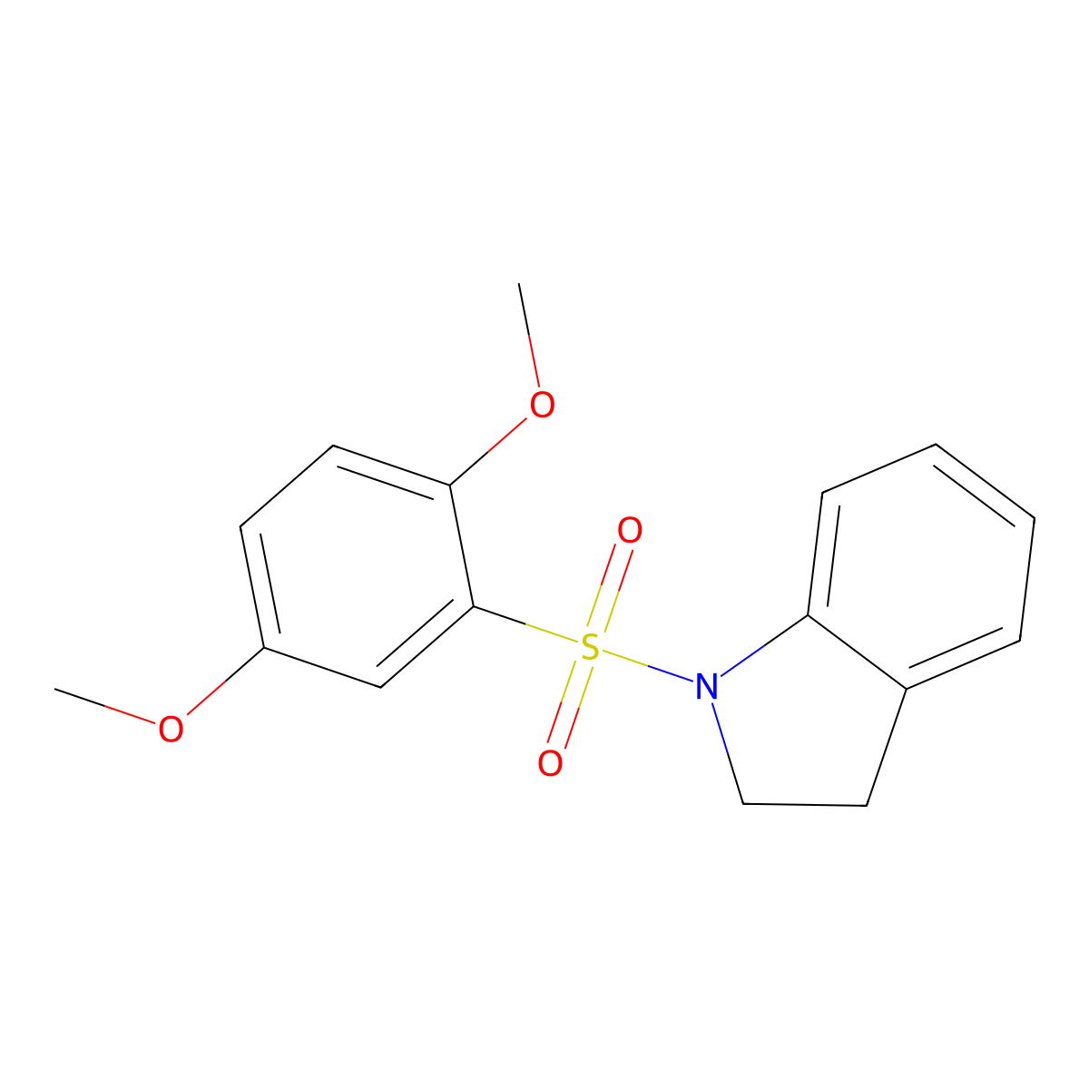 1-(2,5-Dimethoxy-benzenesulfonyl)-2,3-dihydro-1H-indole molecular structure, CAS 438228-29-6