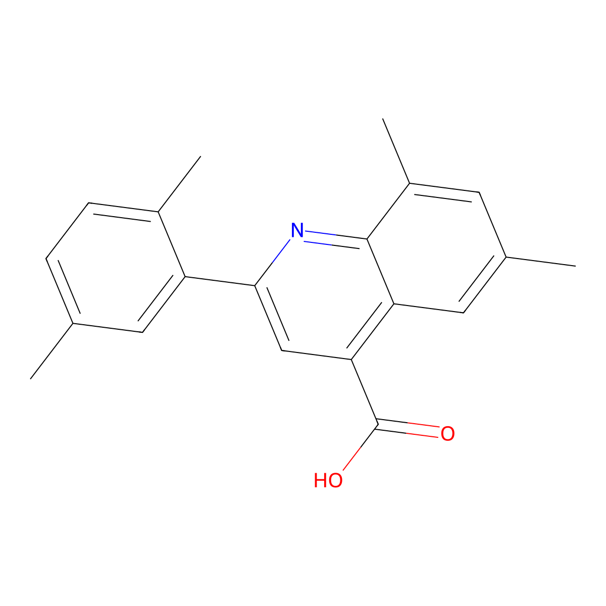 2-(2,5-Dimethylphenyl)-6,8-dimethylquinoline-4-carboxylic acid molecular structure, CAS 438228-75-2