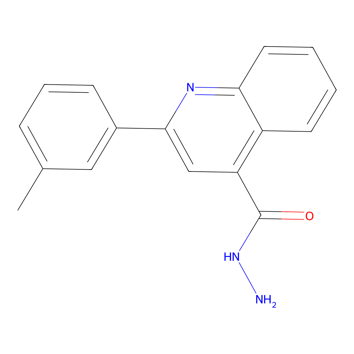 2-(3-Methylphenyl)quinoline-4-carbohydrazide molecular structure, CAS 438228-84-3