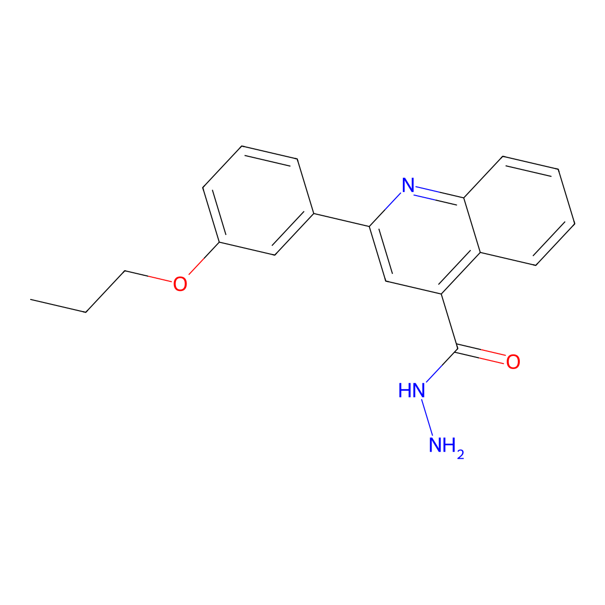 2-(3-Propoxyphenyl)quinoline-4-carbohydrazide molecular structure, CAS 438228-97-8
