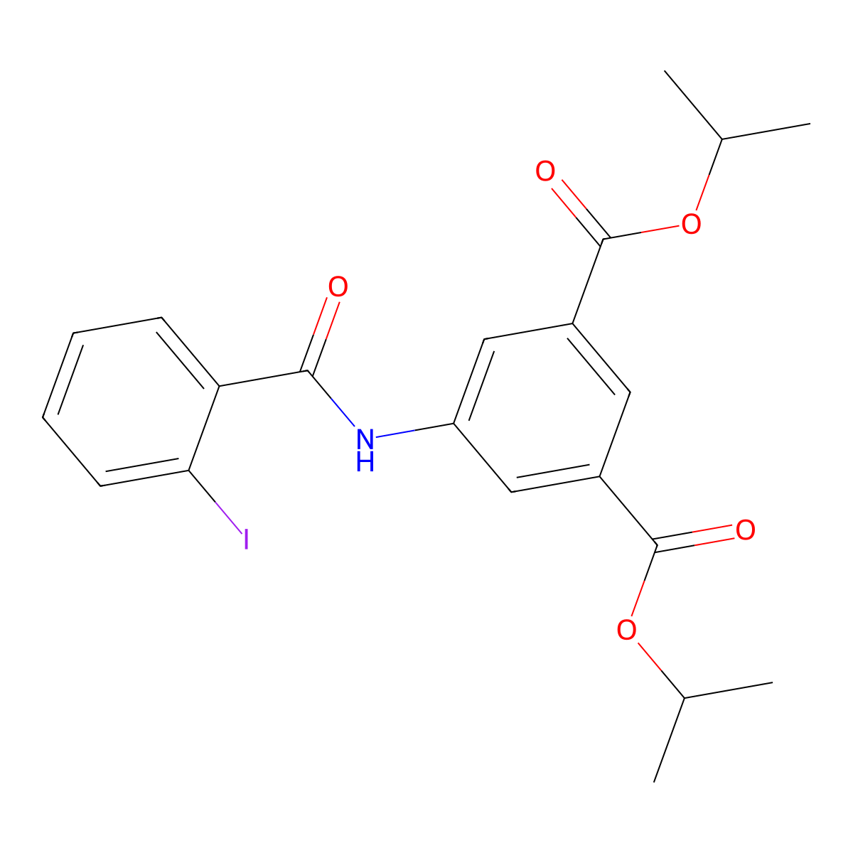 Diisopropyl 5-[(2-iodobenzoyl)amino]isophthalate molecular structure, CAS 438229-06-2