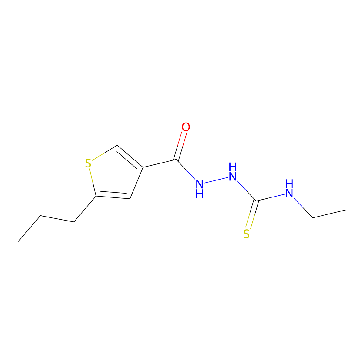 1-Ethyl-3-[(5-propylthiophene-3-carbonyl)amino]thiourea molecular structure, CAS 438229-14-2