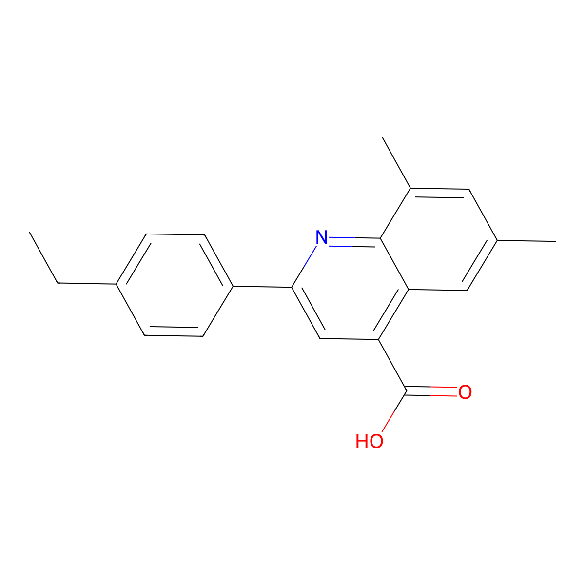 2-(4-Ethylphenyl)-6,8-dimethylquinoline-4-carboxylic acid molecular structure, CAS 438229-21-1