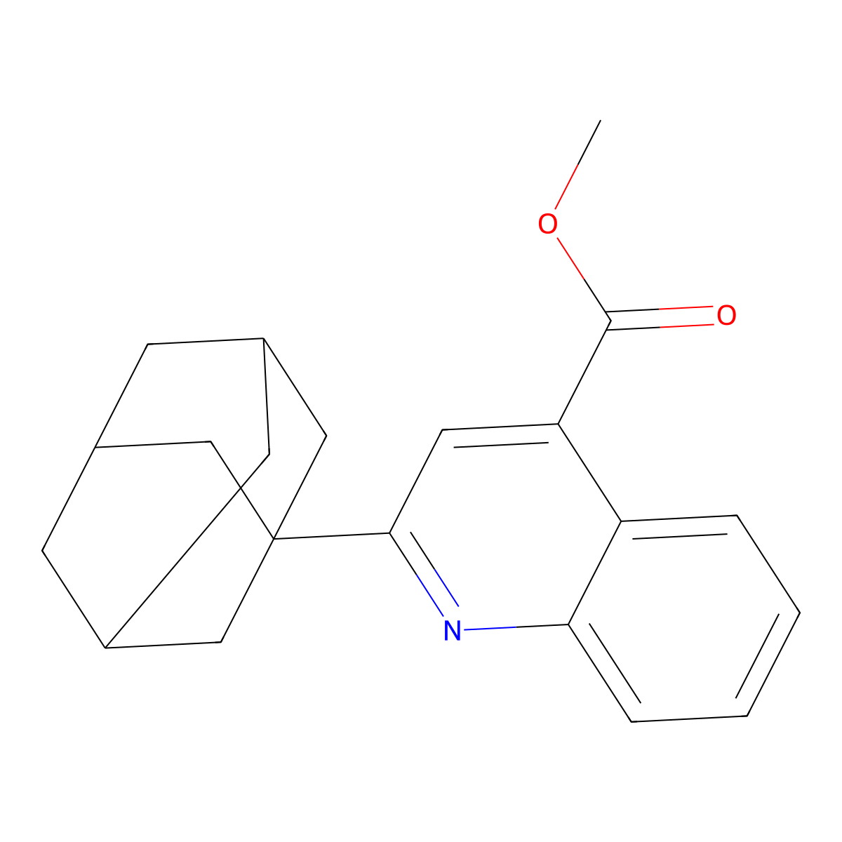 Methyl 2-adamantanylquinoline-4-carboxylate molecular structure, CAS 438229-35-7