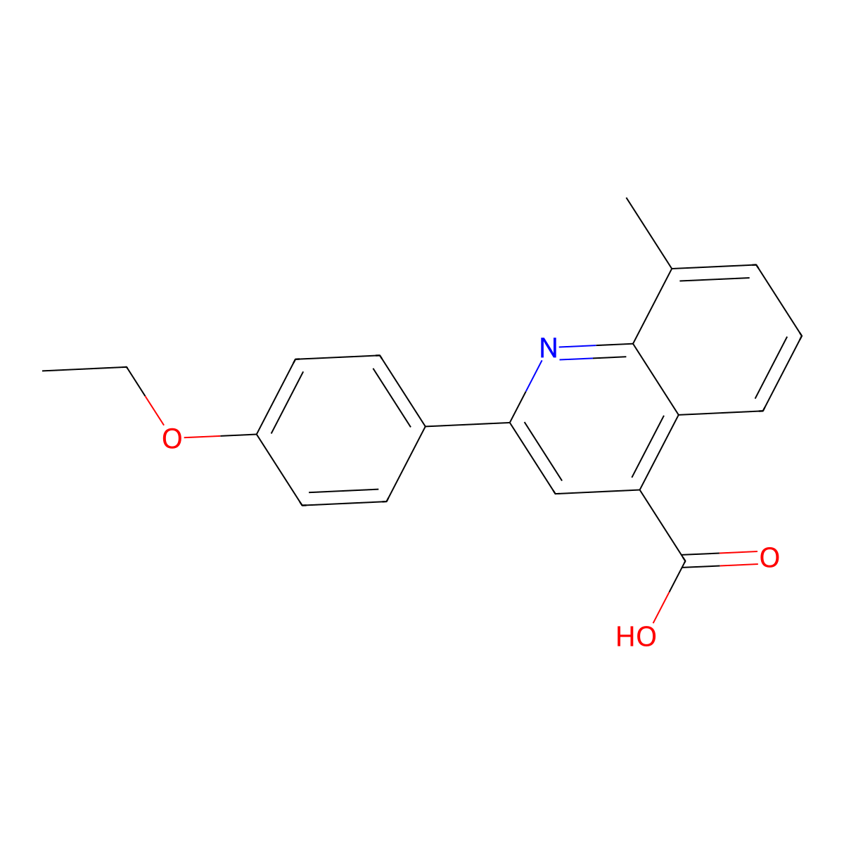 2-(4-Ethoxyphenyl)-8-methylquinoline-4-carboxylic acid molecular structure, CAS 438229-42-6