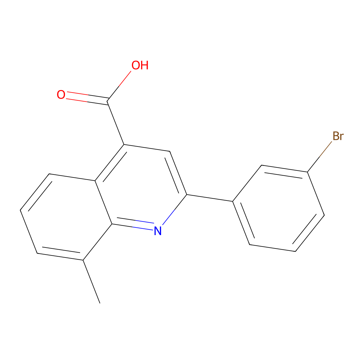 2-(3-Bromophenyl)-8-methyl-4-quinolinecarboxylic acid molecular structure, CAS 438229-60-8