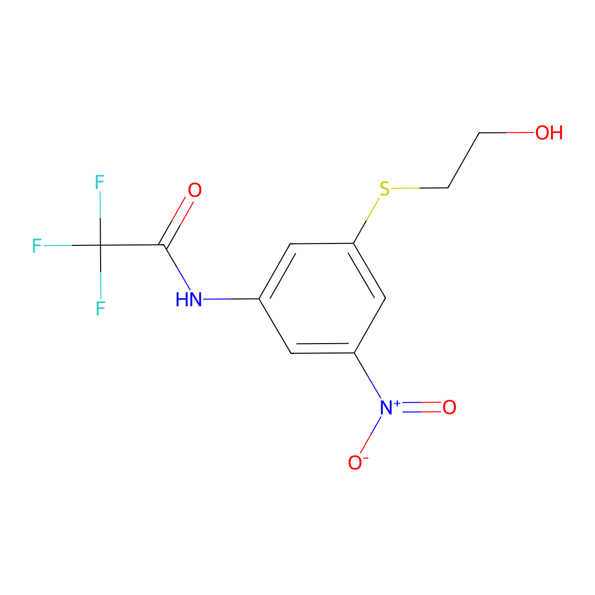 2,2,2-trifluoro-N-{3-[(2-hydroxyethyl)sulfanyl]-5-nitrophenyl}acetamide molecular structure, CAS 438229-71-1