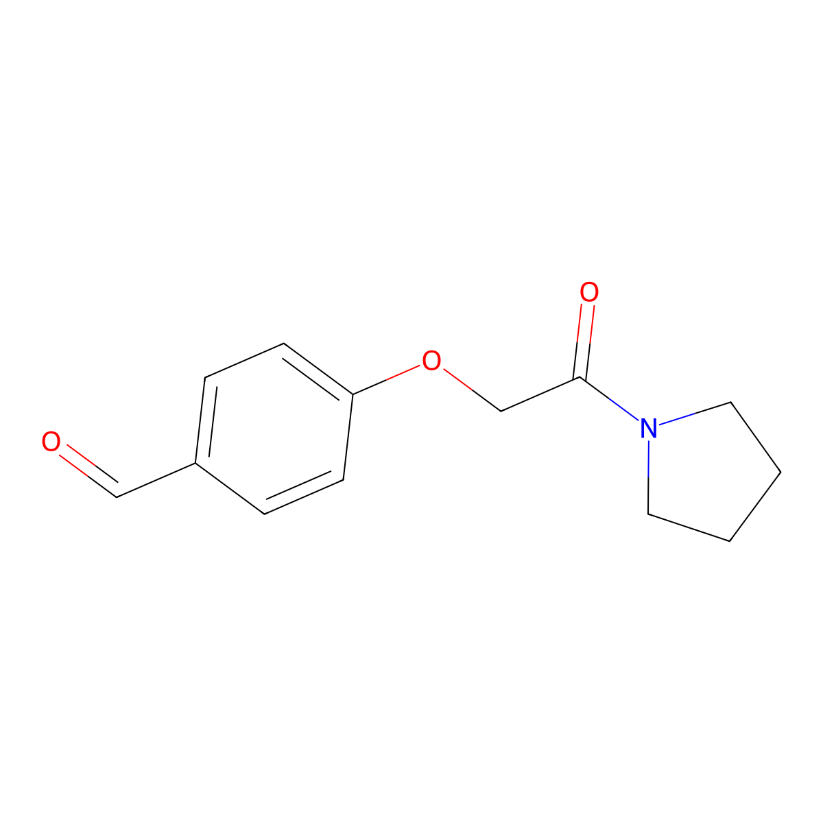 4-(2-Oxo-2-pyrrolidin-1-yl-ethoxy)-benzaldehyde molecular structure, CAS 438229-79-9
