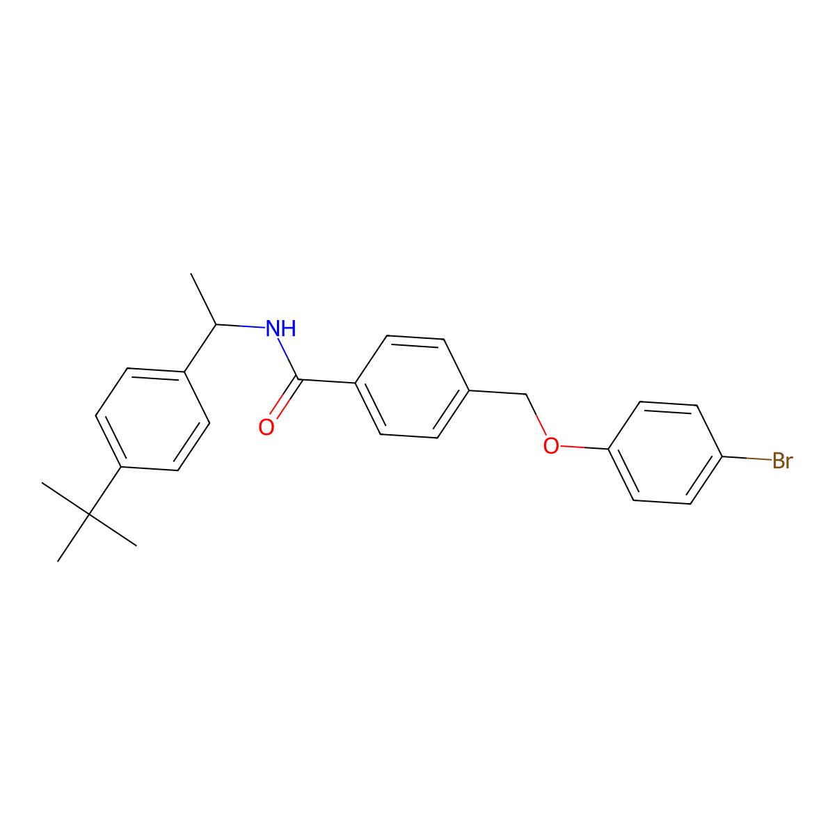 4-[(4-bromophenoxy)methyl]-N-[1-(4-tert-butylphenyl)ethyl]benzamide molecular structure, CAS 438229-86-8