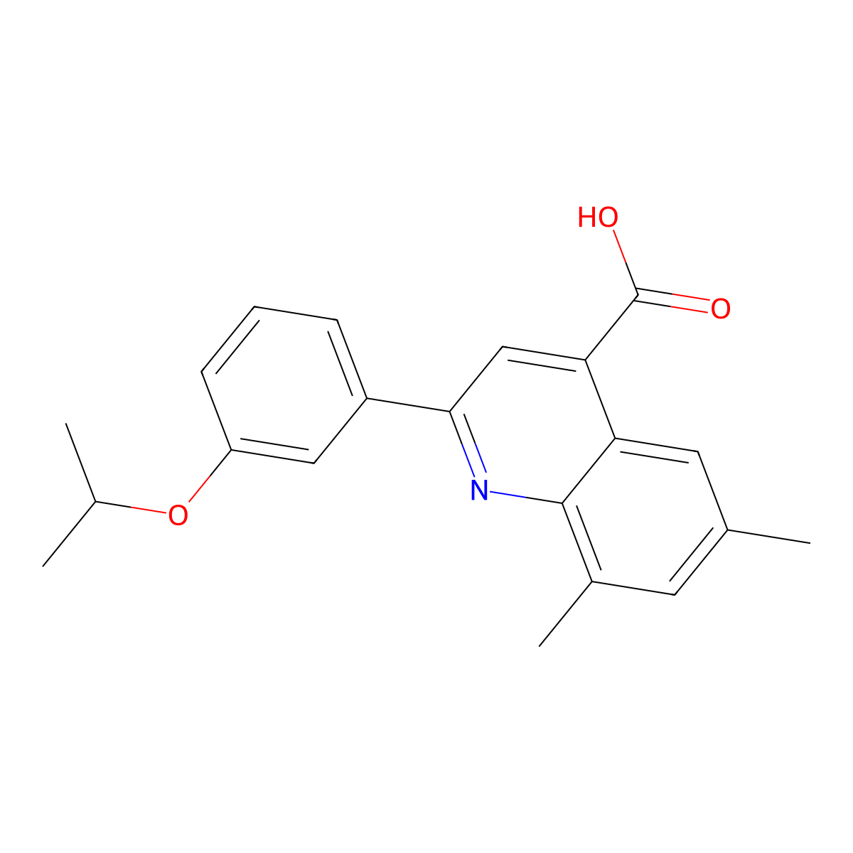 2-(3-Isopropoxyphenyl)-6,8-dimethylquinoline-4-carboxylic acid molecular structure, CAS 438230-16-1
