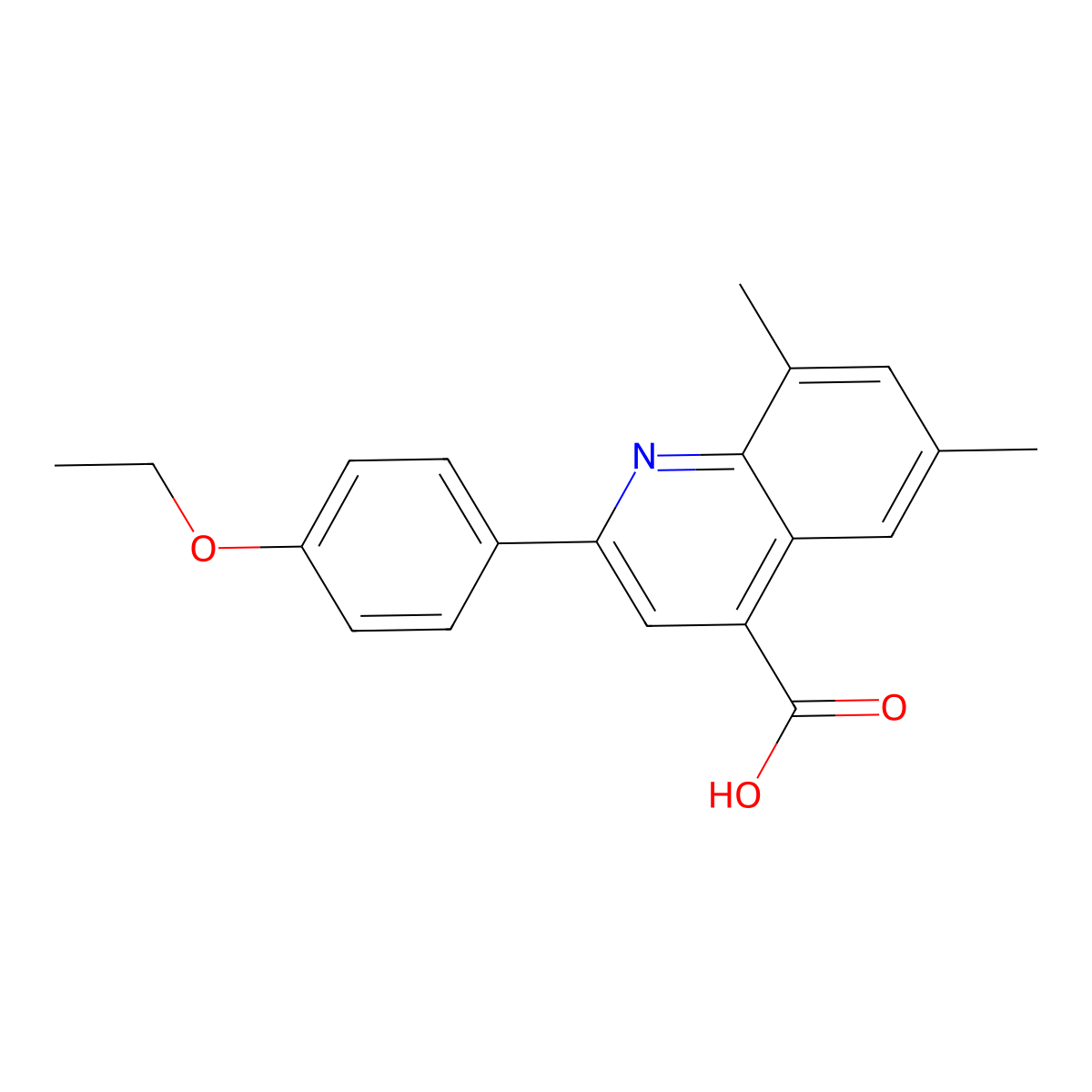 2-(4-Ethoxyphenyl)-6,8-dimethylquinoline-4-carboxylic acid molecular structure, CAS 438230-44-5