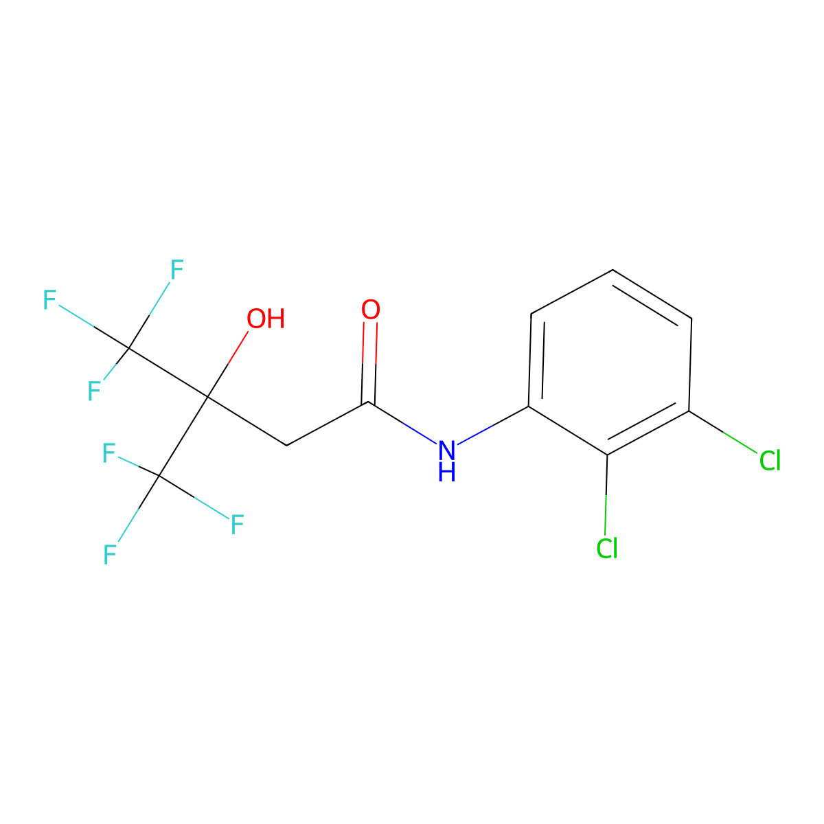 N-(2,3-Dichlorophenyl)-4,4,4-trifluoro-3-hydroxy-3-(trifluoromethyl)butanamide molecular structure, CAS 438230-45-6