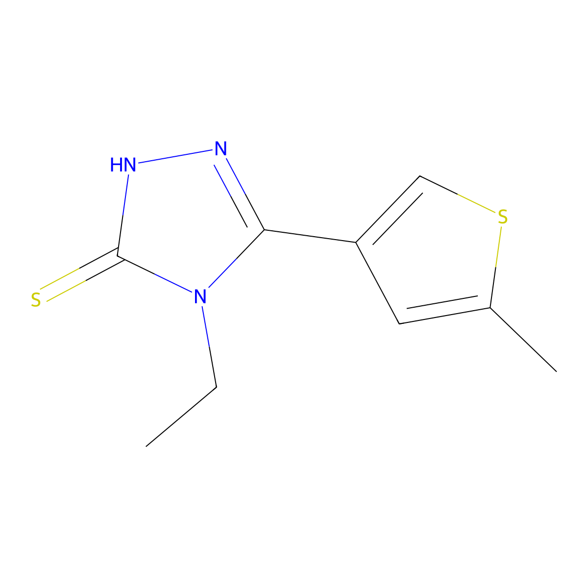 4-ethyl-5-(5-methylthien-3-yl)-4H-1,2,4-triazole-3-thiol molecular structure, CAS 438230-66-1
