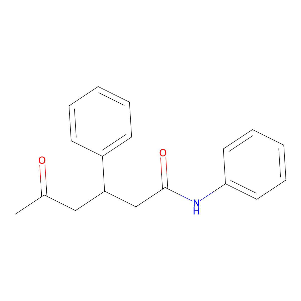 5-oxo-N,3-diphenylhexanamide molecular structure, CAS 438231-80-2