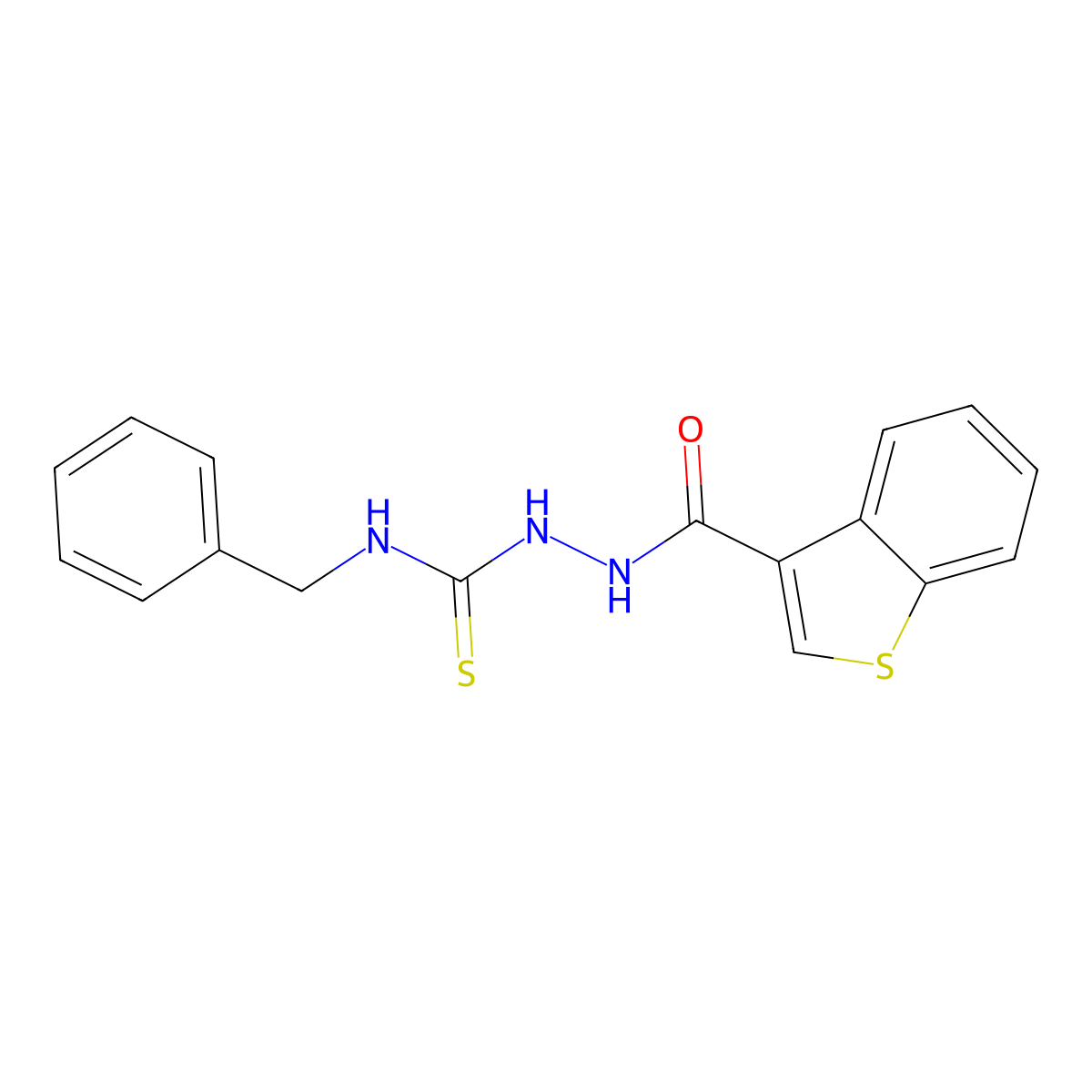 1-(1-Benzothiophene-3-carbonylamino)-3-benzylthiourea molecular structure, CAS 438233-07-9