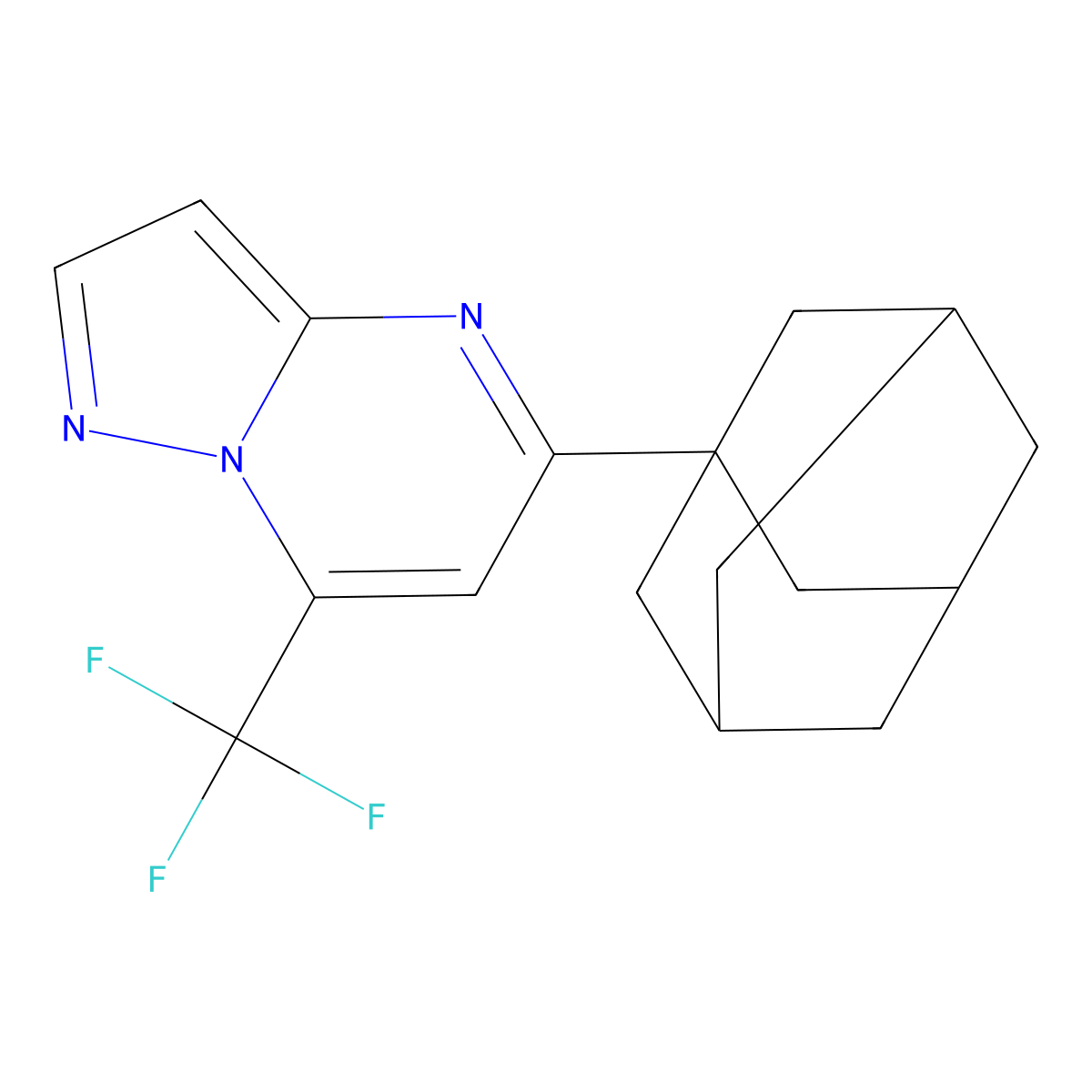 5-(1-Adamantyl)-7-(trifluoromethyl)pyrazolo[1,5-a]pyrimidine molecular structure, CAS 438233-39-7