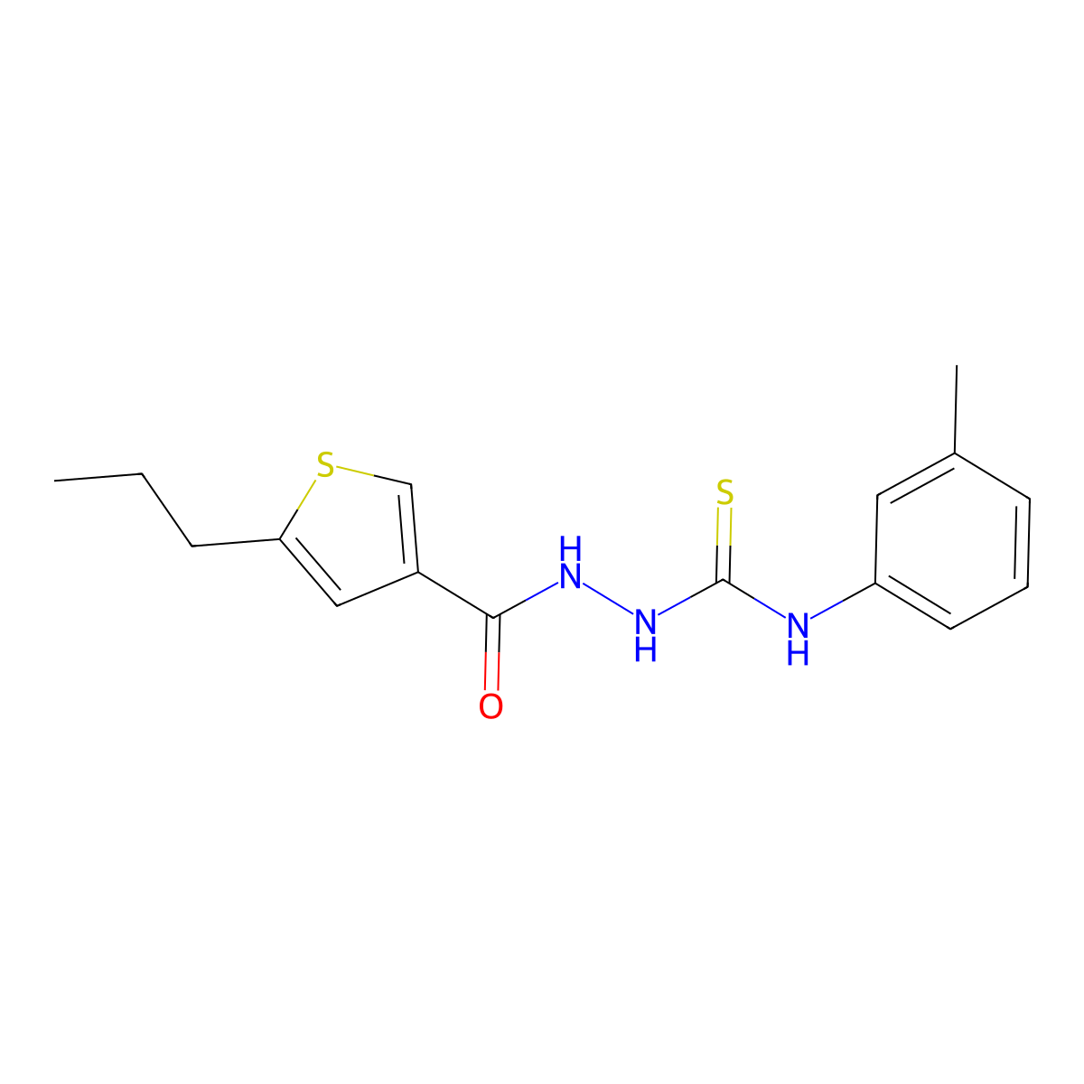 1-(3-Methylphenyl)-3-[[oxo-(5-propyl-3-thiophenyl)methyl]amino]thiourea molecular structure, CAS 438233-65-9