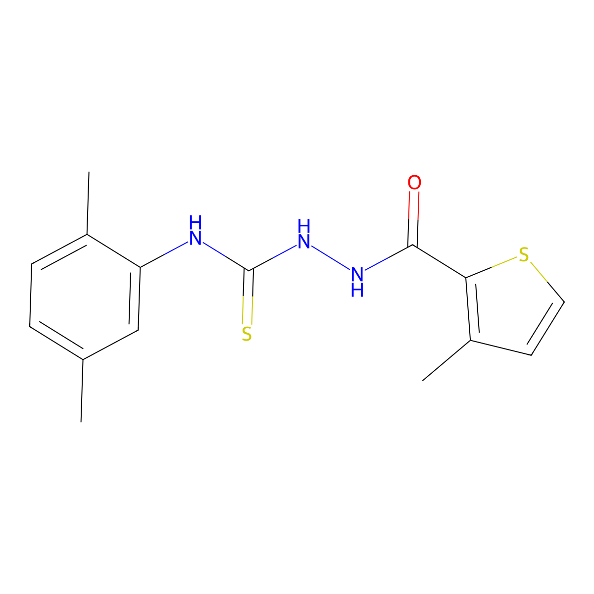 1-(2,5-Dimethylphenyl)-3-[(3-methylthiophene-2-carbonyl)amino]thiourea molecular structure, CAS 438233-74-0