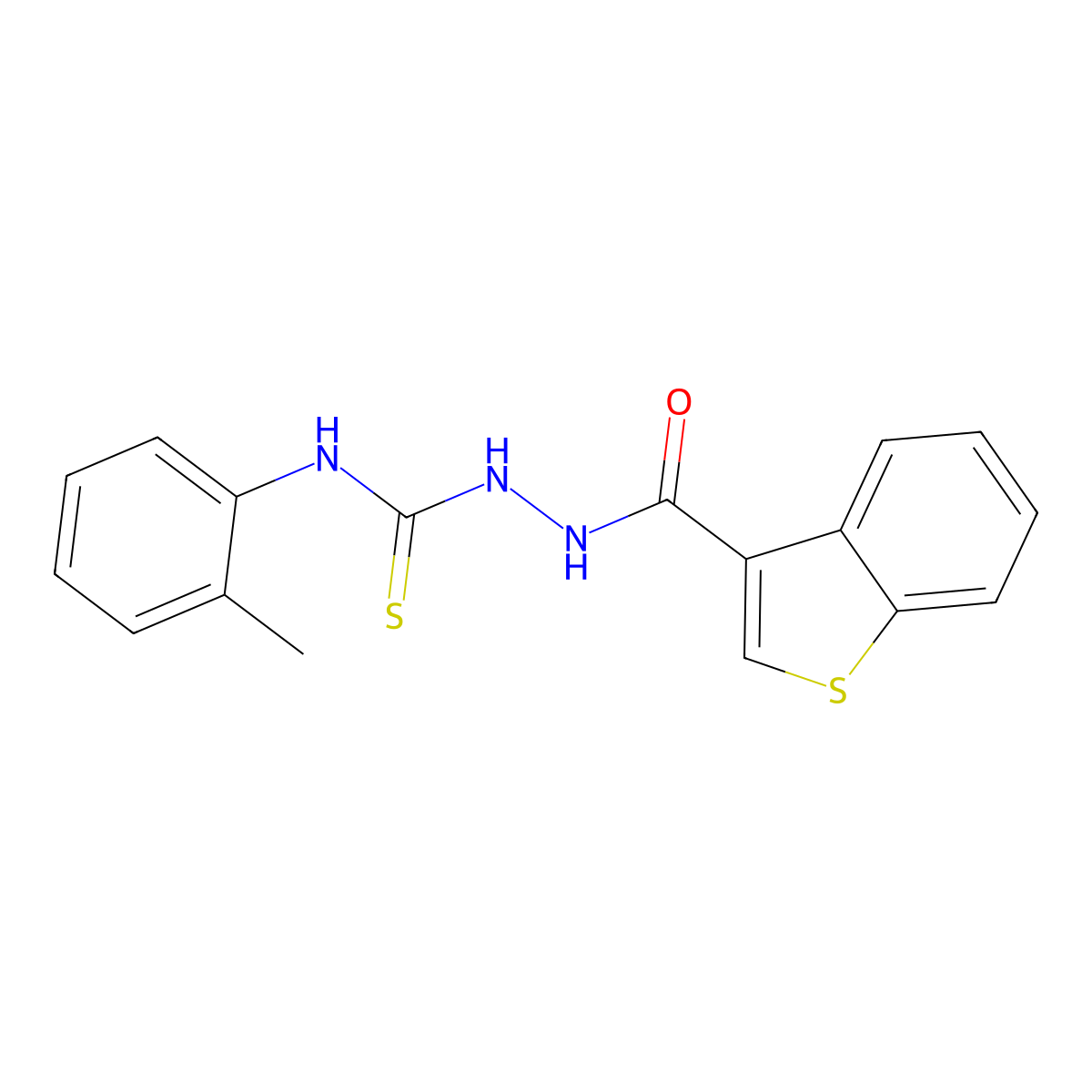 1-(1-Benzothiophene-3-carbonylamino)-3-(2-methylphenyl)thiourea molecular structure, CAS 438233-78-4