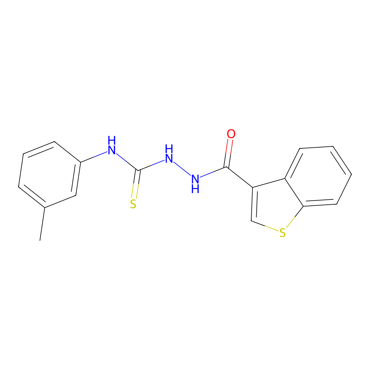 1-(1-Benzothiophene-3-carbonylamino)-3-(3-methylphenyl)thiourea molecular structure, CAS 438233-79-5