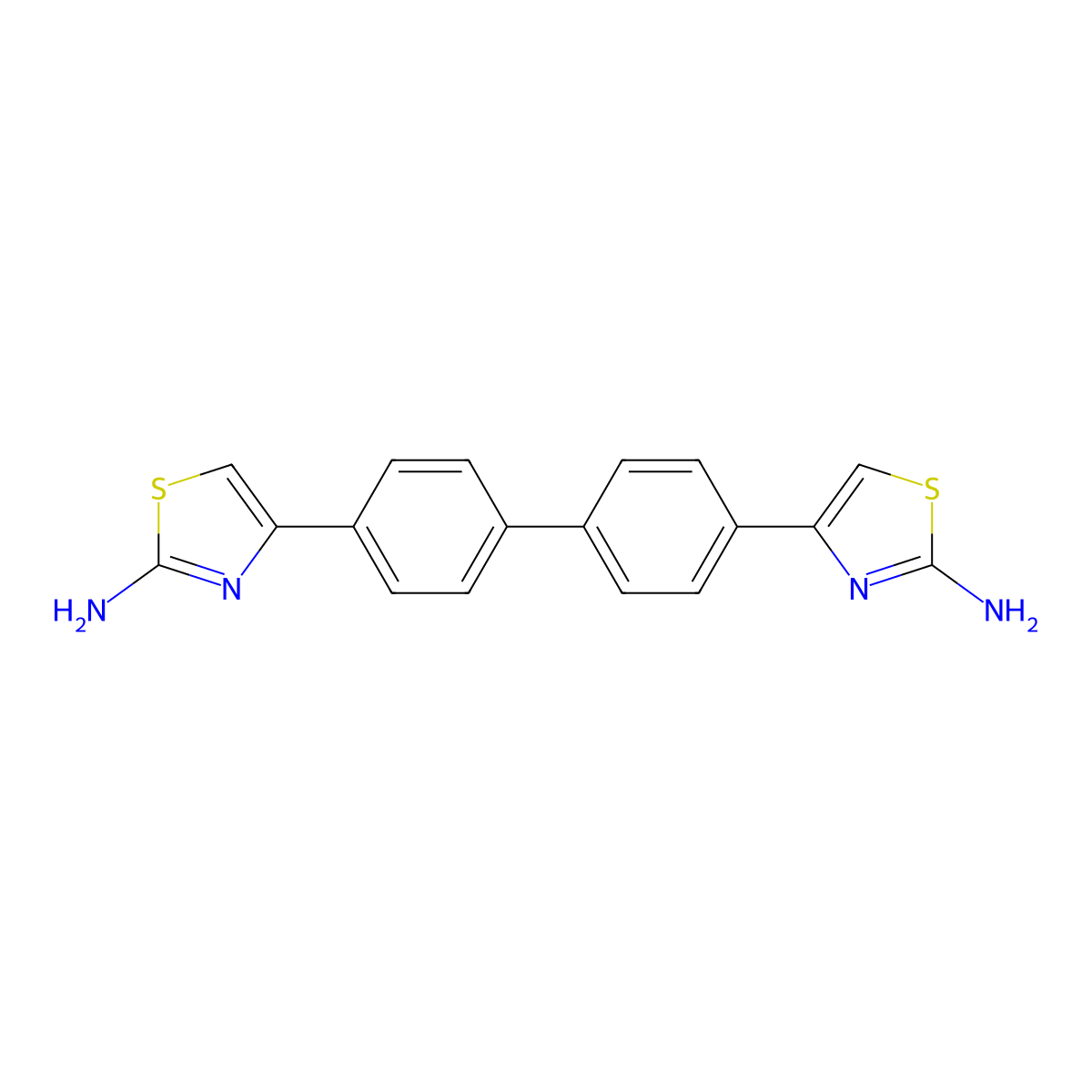 4,4'-([1,1'-Biphenyl]-4,4'-diyl)bis(thiazol-2-amine) molecular structure, CAS 438233-93-3