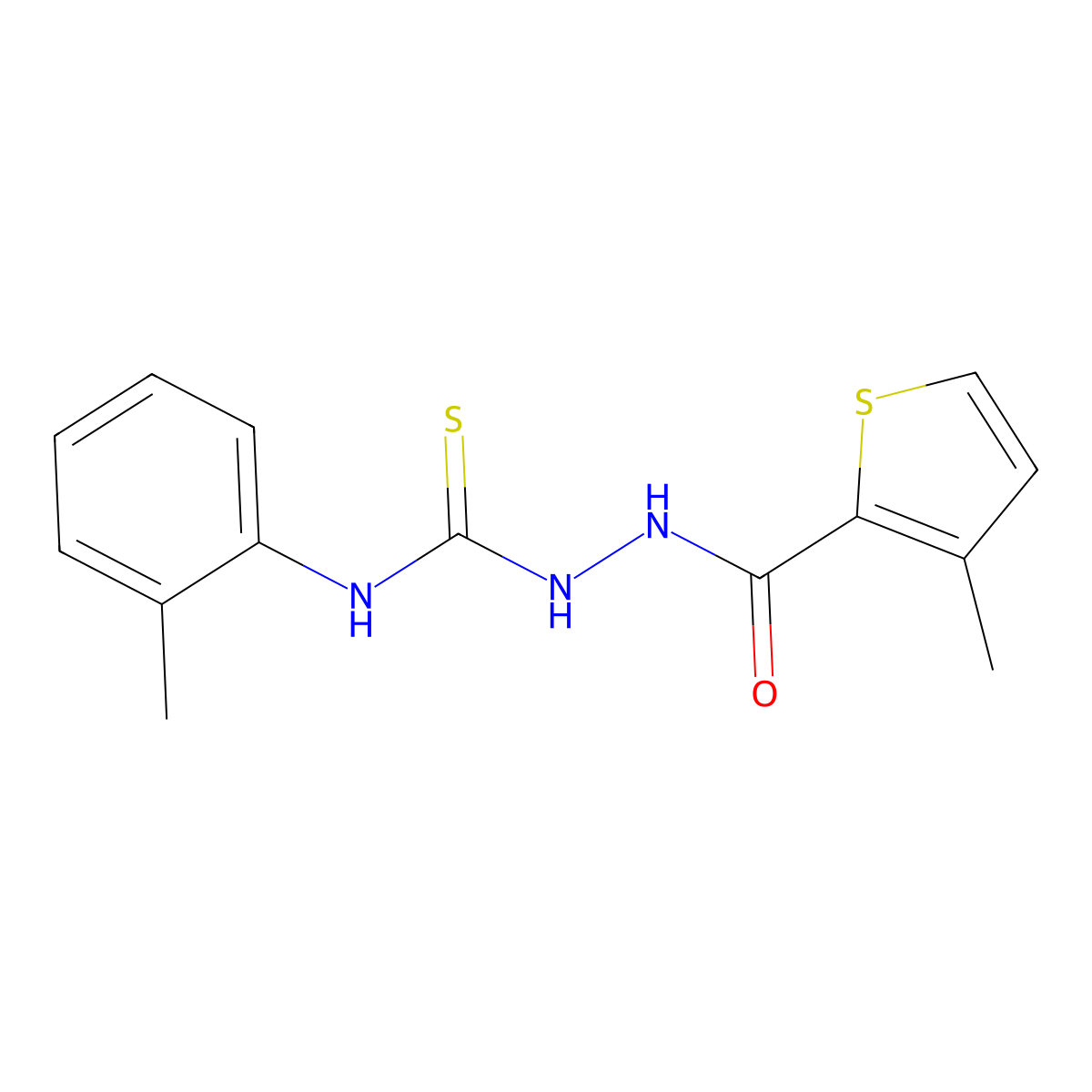 1-(2-Methylphenyl)-3-[(3-methylthiophene-2-carbonyl)amino]thiourea molecular structure, CAS 438234-17-4
