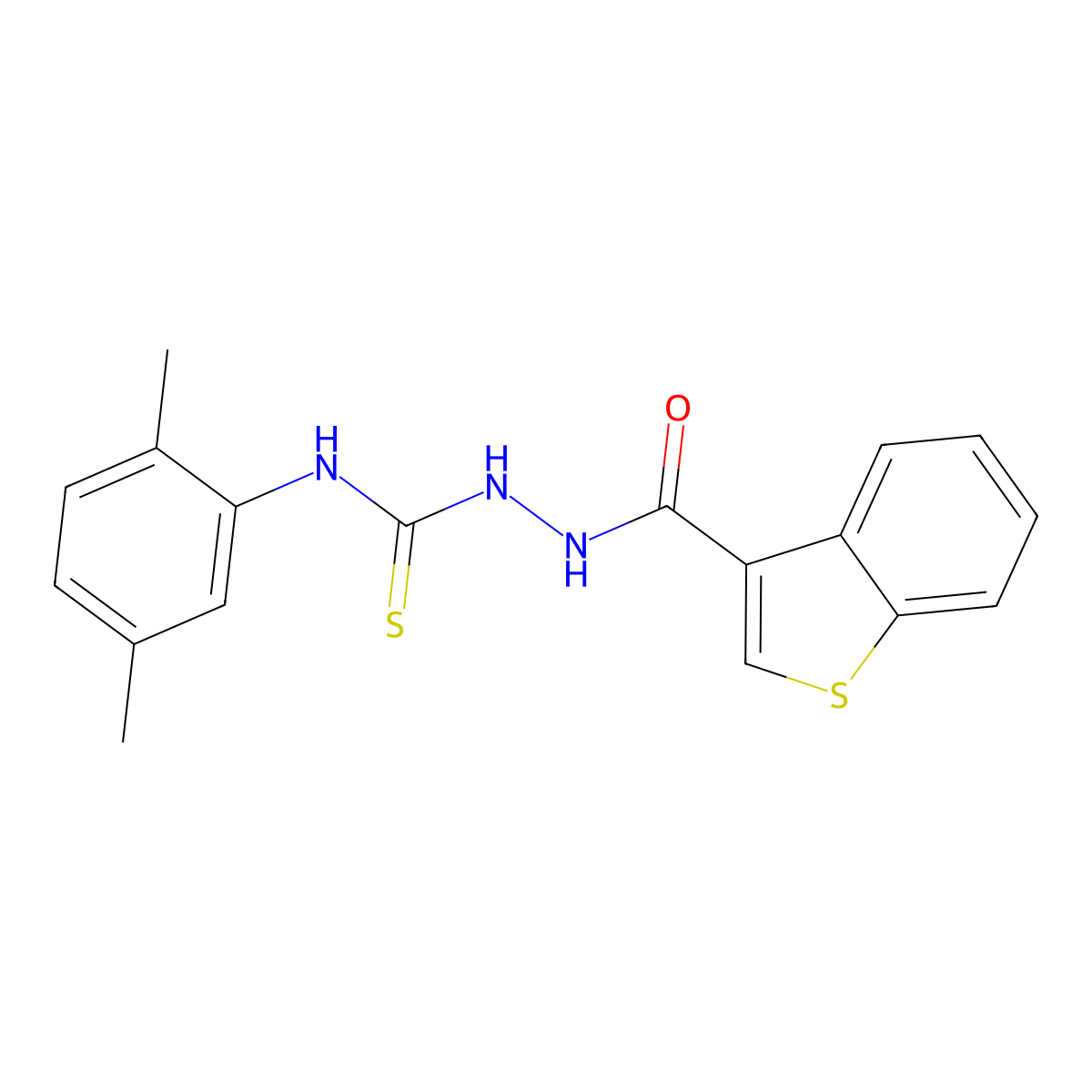 1-(1-Benzothiophene-3-carbonylamino)-3-(2,5-dimethylphenyl)thiourea molecular structure, CAS 438234-29-8