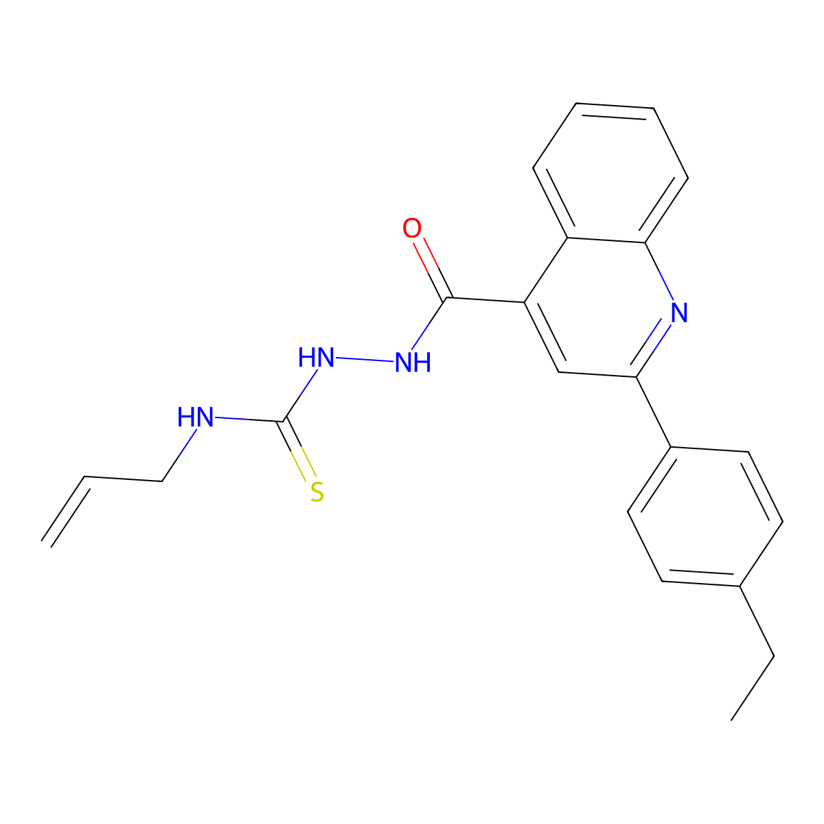 1-[[2-(4-Ethylphenyl)quinoline-4-carbonyl]amino]-3-prop-2-enylthiourea molecular structure, CAS 438234-45-8