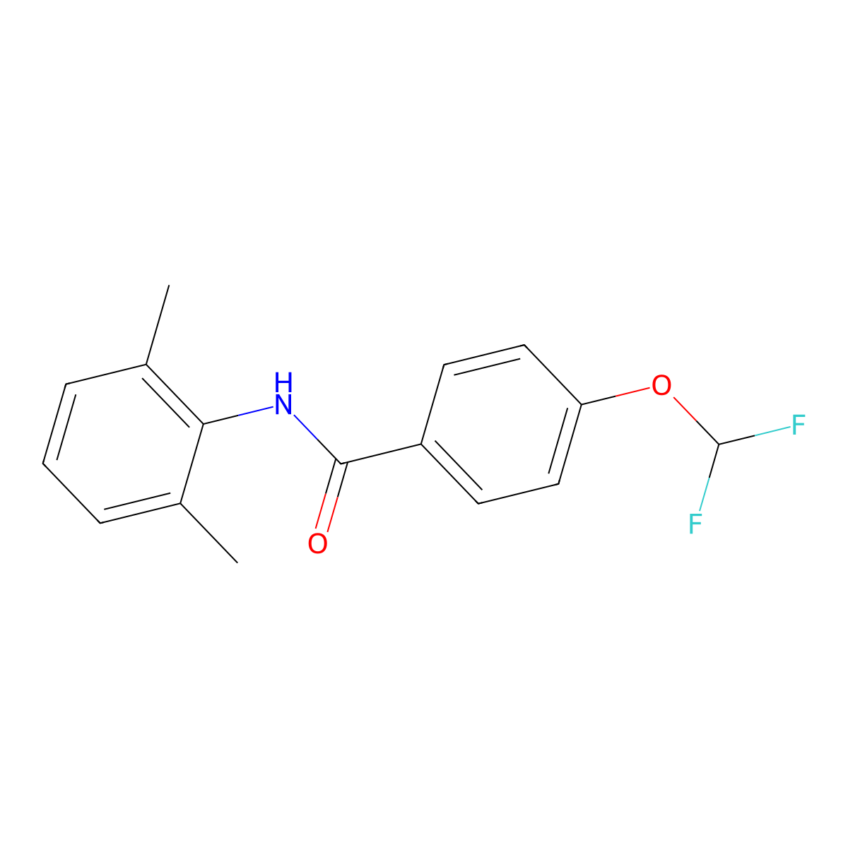 4-(difluoromethoxy)-N-(2,6-dimethylphenyl)benzamide molecular structure, CAS 438234-73-2