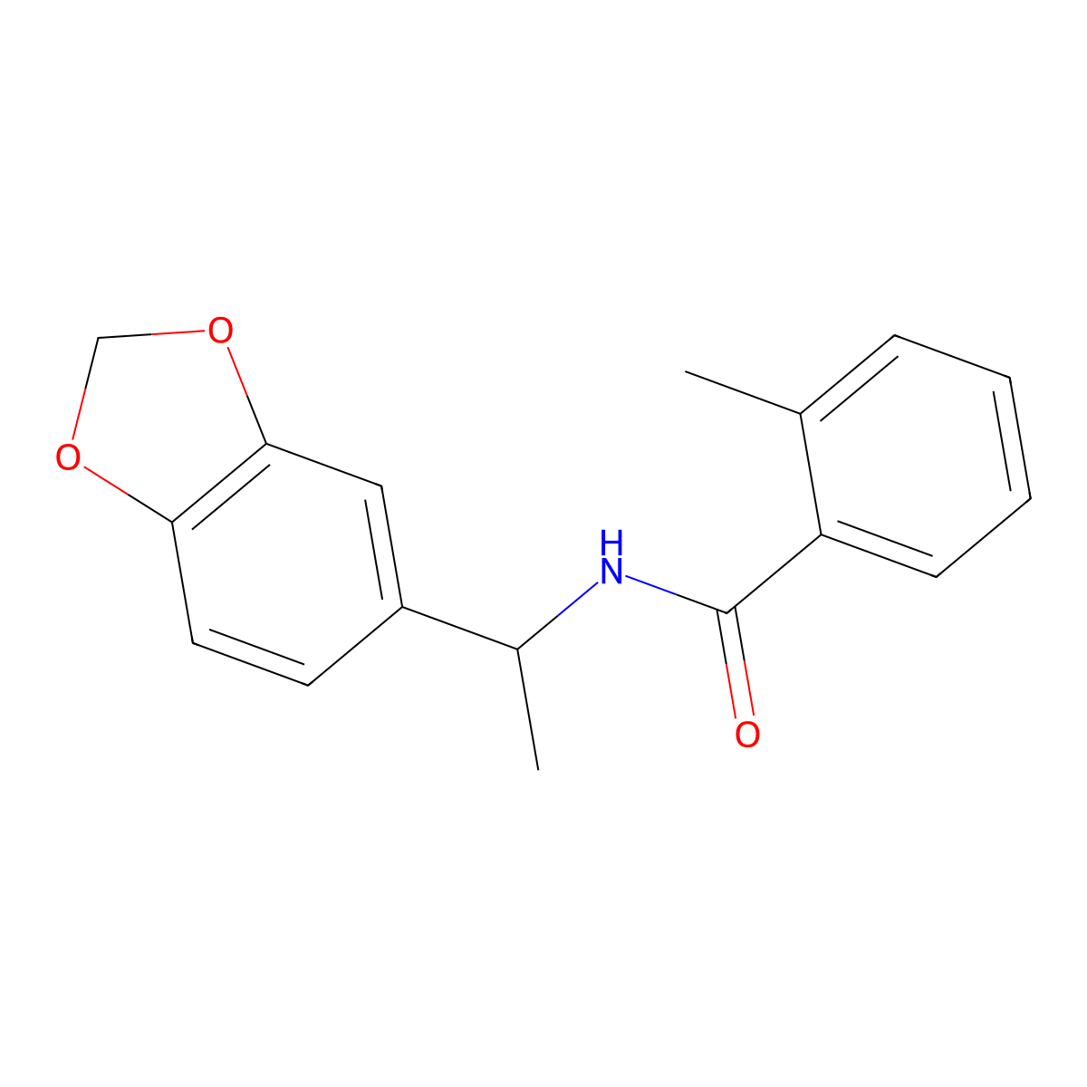 N-[1-(1,3-benzodioxol-5-yl)ethyl]-2-methylbenzamide molecular structure, CAS 438234-98-1