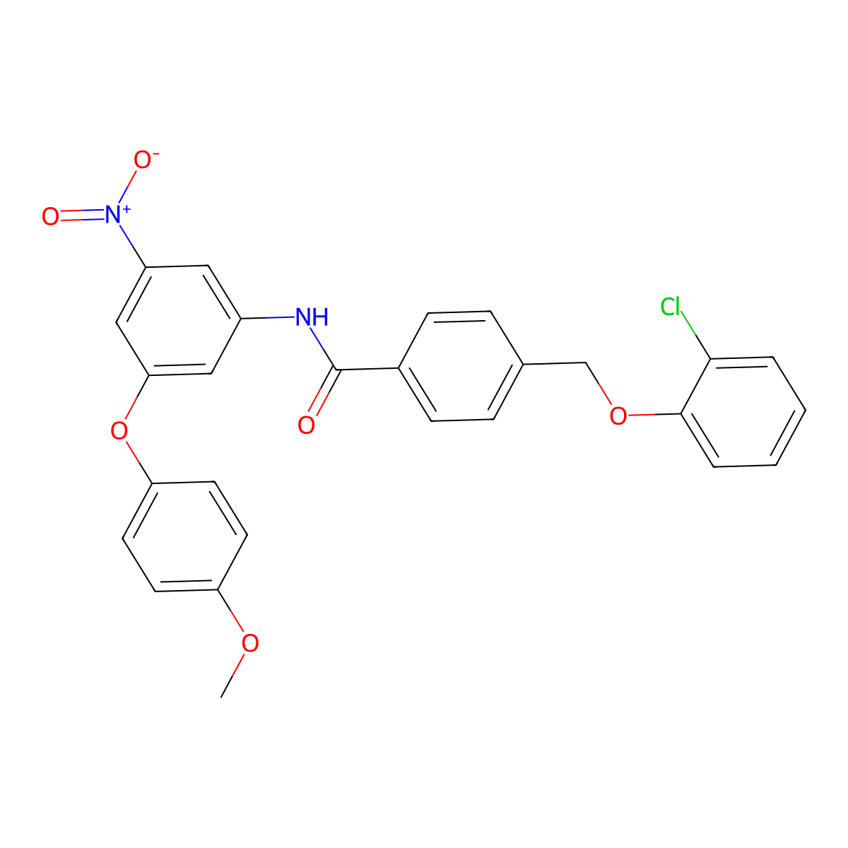 4-[(2-chlorophenoxy)methyl]-N-[3-(4-methoxyphenoxy)-5-nitrophenyl]benzamide molecular structure, CAS 438235-31-5