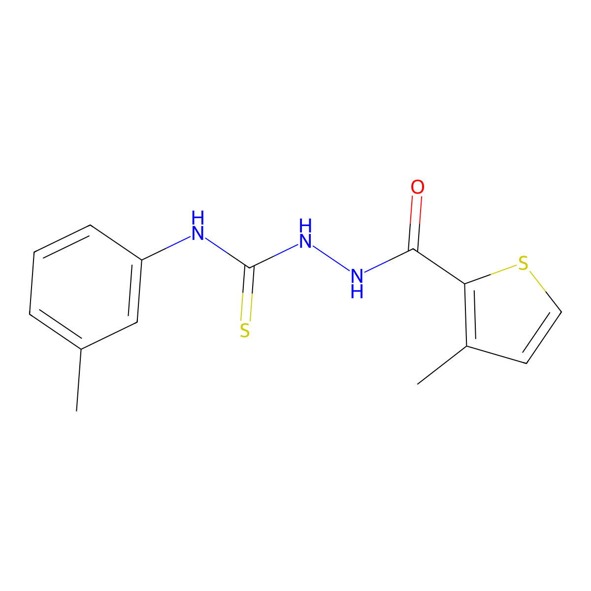 1-(3-Methylphenyl)-3-[(3-methylthiophene-2-carbonyl)amino]thiourea molecular structure, CAS 438235-51-9