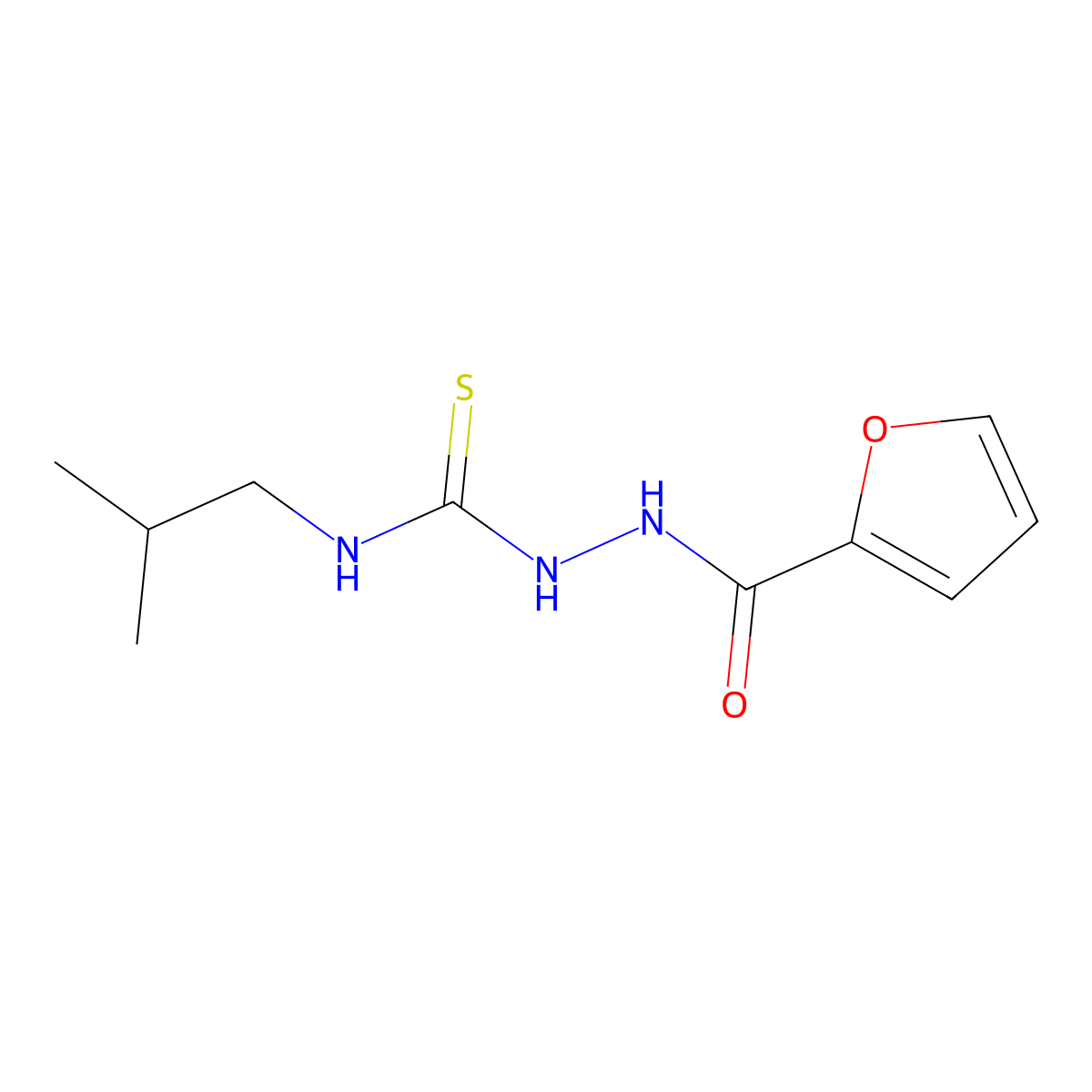 2-(2-furoyl)-N-isobutylhydrazinecarbothioamide molecular structure, CAS 438235-53-1