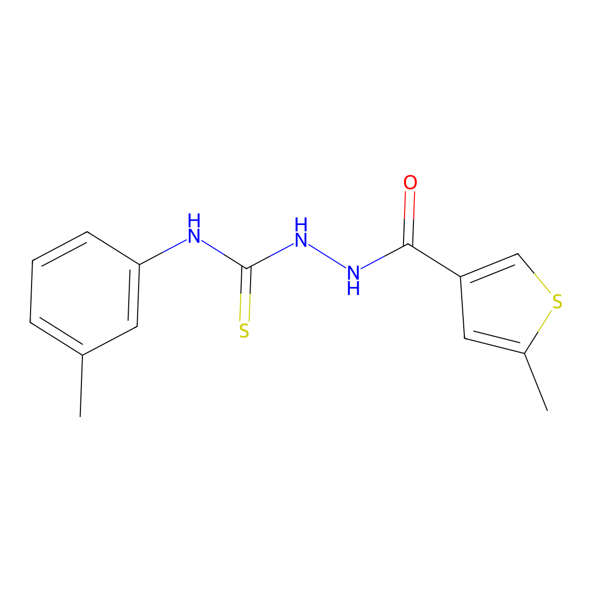 1-(3-Methylphenyl)-3-[[(5-methyl-3-thiophenyl)-oxomethyl]amino]thiourea molecular structure, CAS 438236-00-1