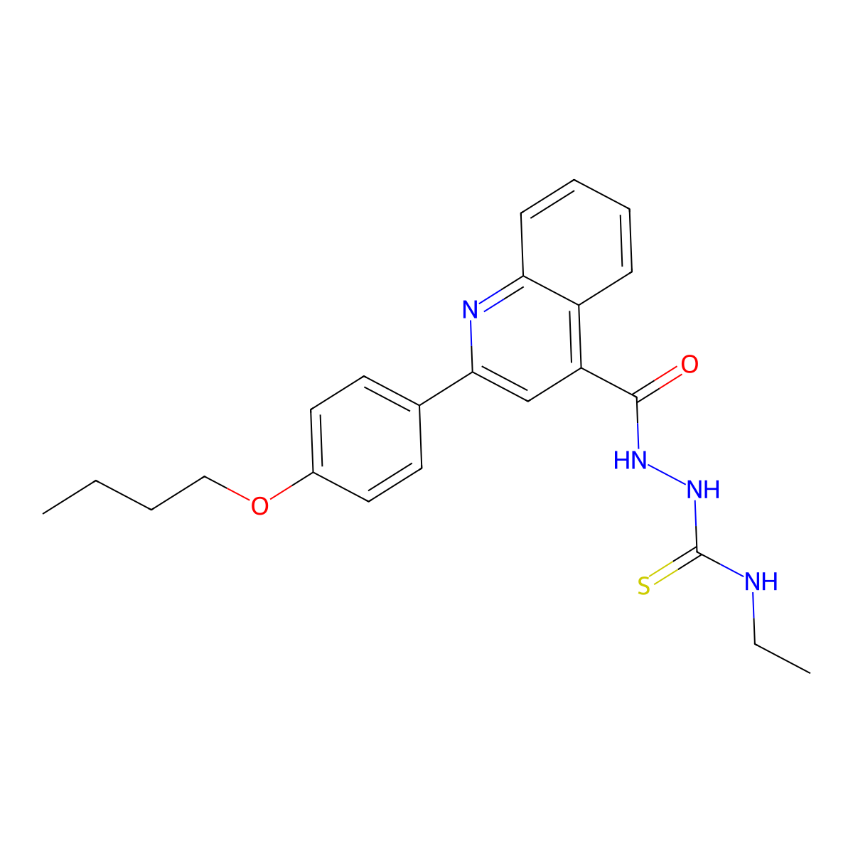 1-[[2-(4-Butoxyphenyl)quinoline-4-carbonyl]amino]-3-ethylthiourea molecular structure, CAS 438236-34-1