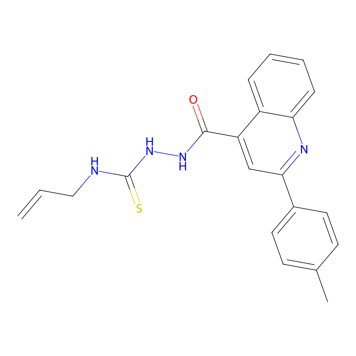 1-[[2-(4-Methylphenyl)quinoline-4-carbonyl]amino]-3-prop-2-enylthiourea molecular structure, CAS 438236-57-8