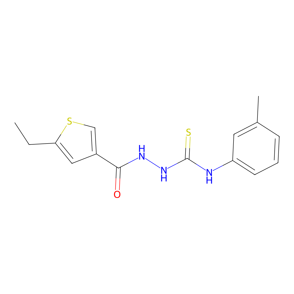 1-[(5-Ethylthiophene-3-carbonyl)amino]-3-(3-methylphenyl)thiourea molecular structure, CAS 438236-64-7