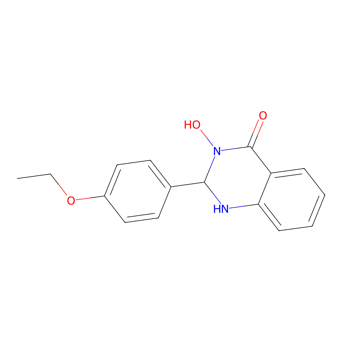 2-(4-Ethoxyphenyl)-3-hydroxy-1,2-dihydroquinazolin-4-one molecular structure, CAS 438236-67-0