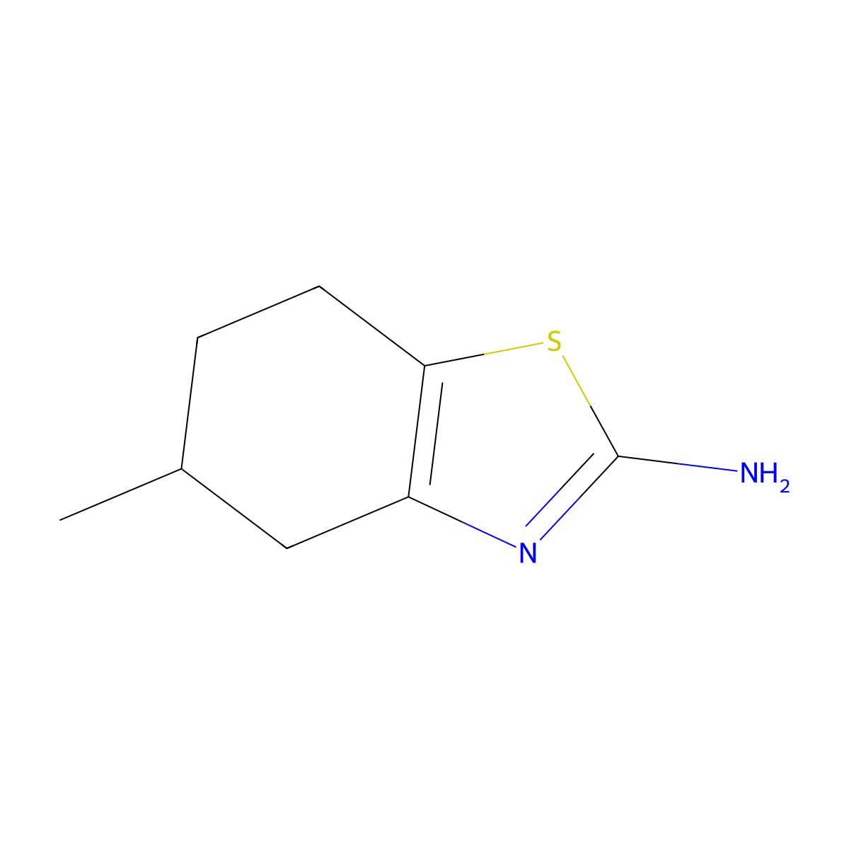 5-Methyl-4,5,6,7-tetrahydrobenzo[d]thiazol-2-amine molecular structure, CAS 438252-16-5